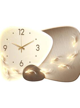 来运转电表箱装画带钟表饰时餐厅配电箱HY63646-挂遮画轻奢九鱼电