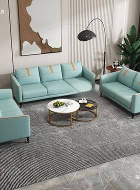 布科技艺红沙发小户型37632网客厅现代简约双三人易卧简室出租房