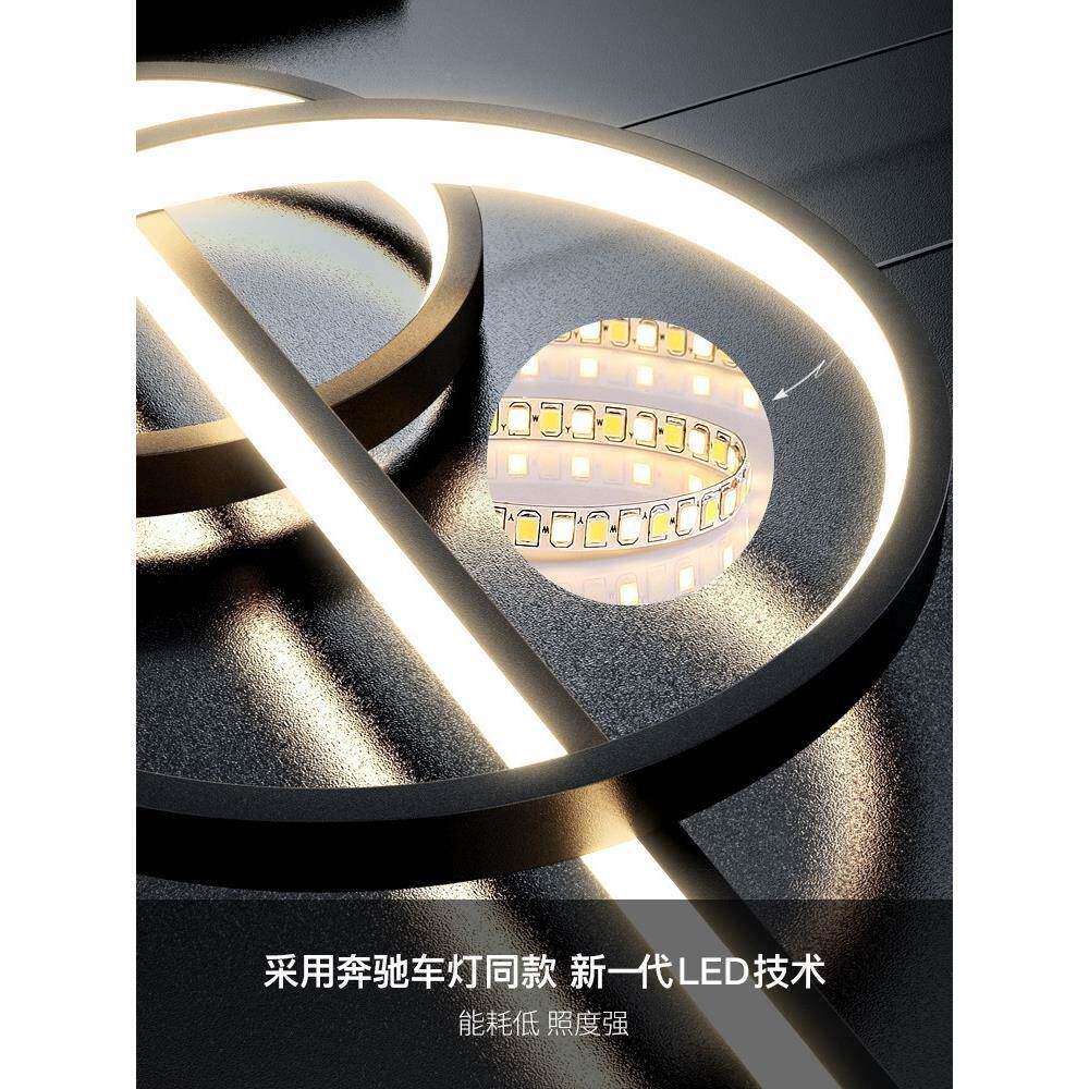 餐桌厅吊灯轻奢中山灯具现灯约代简饭无品牌/厅餐吧台极简长条创