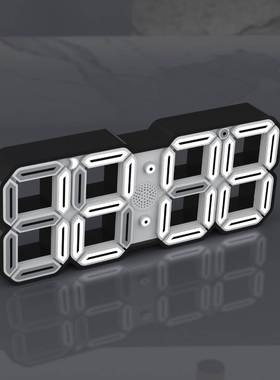 LED电子立体音29332乐闹钟字电子时钟充电音创意立体字墙数挂乐钟