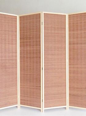 I移新屏风竹子餐厅酒店屏隔断屏风折叠动VTV折屏风卧室遮2挡办公