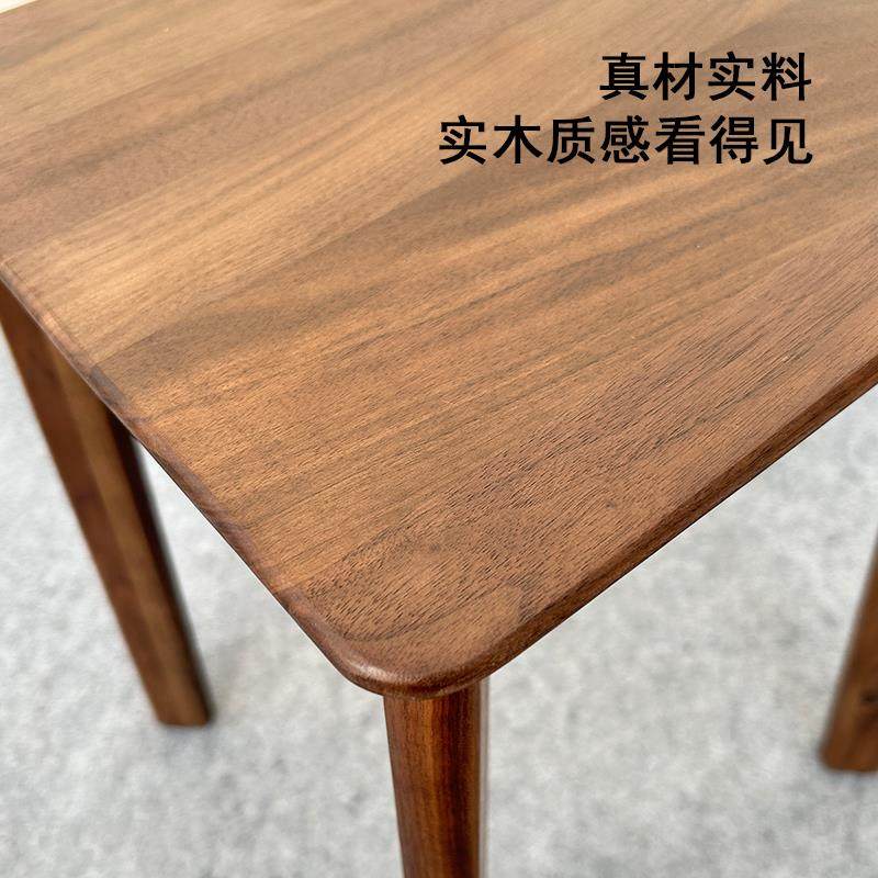 IL北黑胡桃木实木餐桌美凳放子家用客厅奢餐凳可叠餐椅高轻板FLB