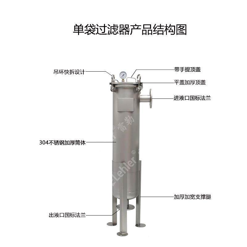 青过岛平盖袋过滤器生物发酵液滤设备生科技悬浮物杂001质单过滤