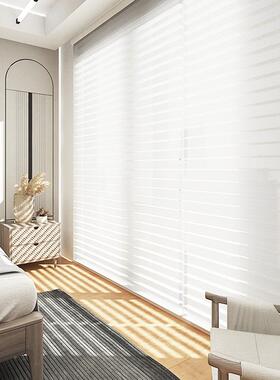 红简约香格纱里拉帘遮阳防晕眩百房60220叶卷帘网柔帘书卫生间窗