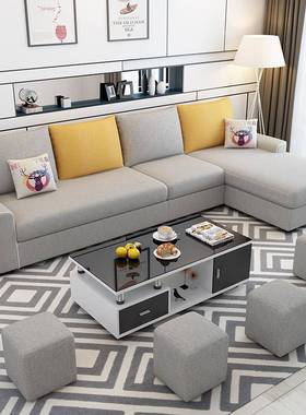 布沙发组合RLE可拆三人位小户型约现代公洗简寓乳胶科技布艺艺沙