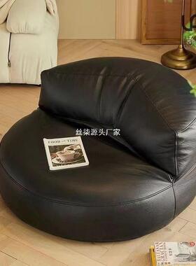 懒人发阳台可躺可睡榻榻米坐垫小型卧室发黑色MQG网沙红单人户沙