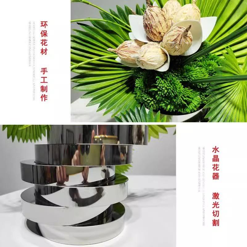 无品牌/新中酒厅店餐桌桌面高端仿楼真花艺摆式件客展厅售处假花