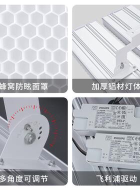 毛LE条D羽毛球馆灯防眩蜂窝格栅80W球馆吊灯AHFL-YM-室内长型羽球
