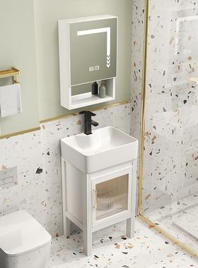 小加厚太空铝落地洗式AL54545洗手盆室柜卫生间洗手台盆柜组合户