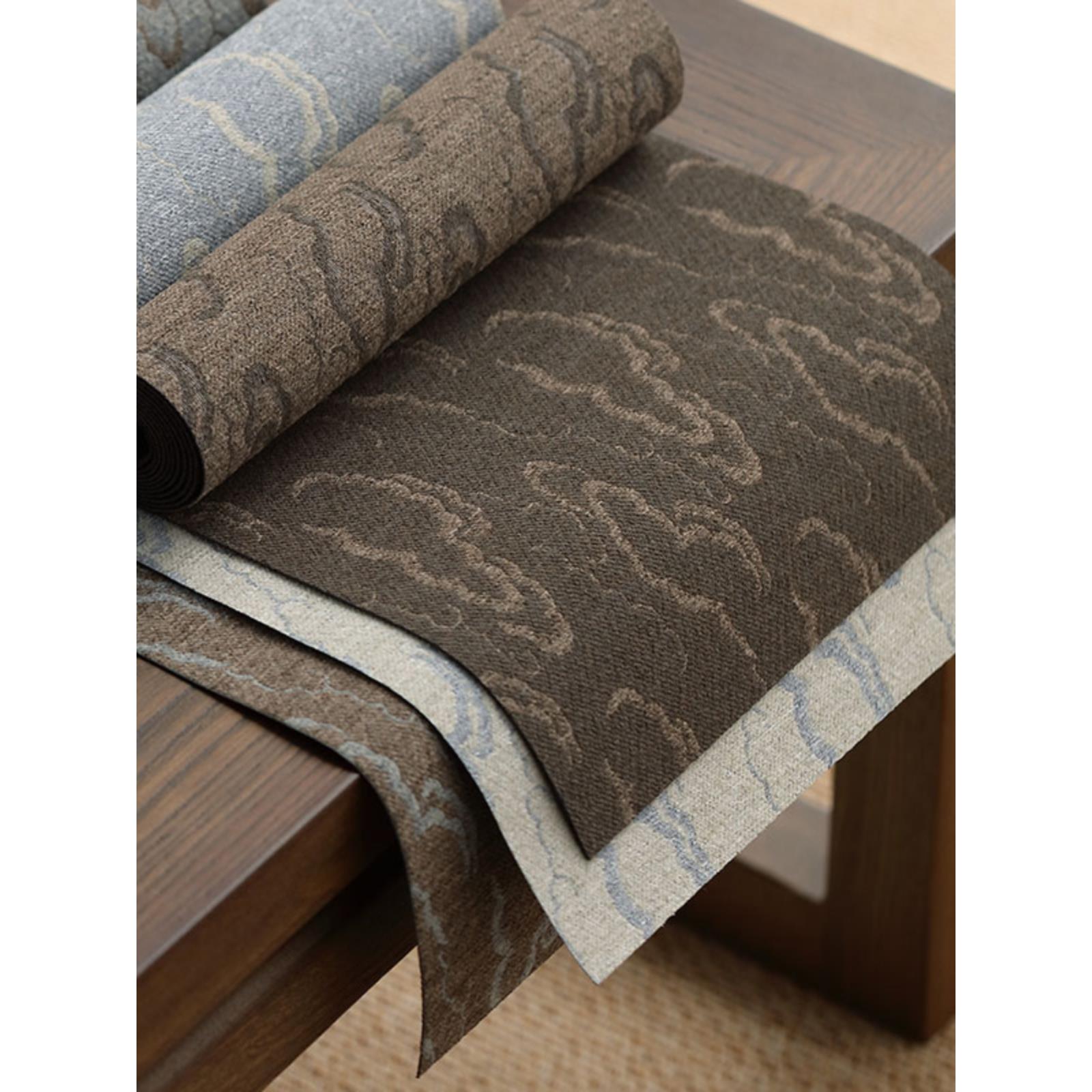 日式茶式席防水棉麻布桌旗中桌茶台布艺XS-23茶桌垫茶禅意茶盘垫