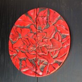 中式 酒店会所茶庄软装 家具大拉手金花38CM 仿古工艺品 工艺品中式