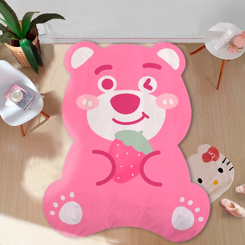 礼品异形草莓熊全棉空调被舒适1.2m学生单人可水洗空调被午睡盖毯