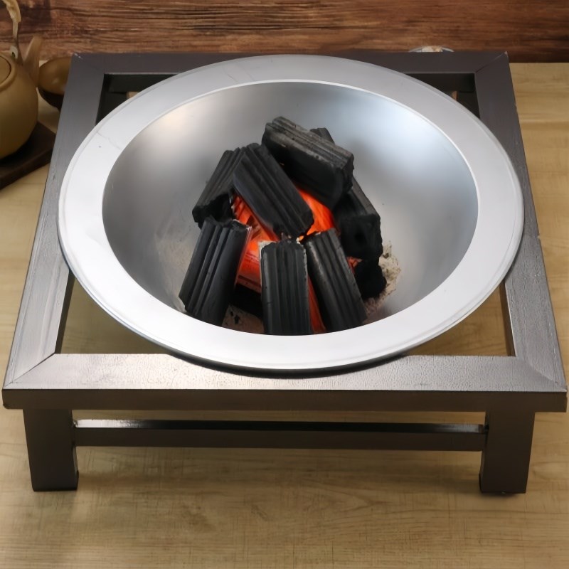 铸铁烤火盆烤火炉传统老式碳火盆柴火木炭盆农村家用取暖炉烧烤架