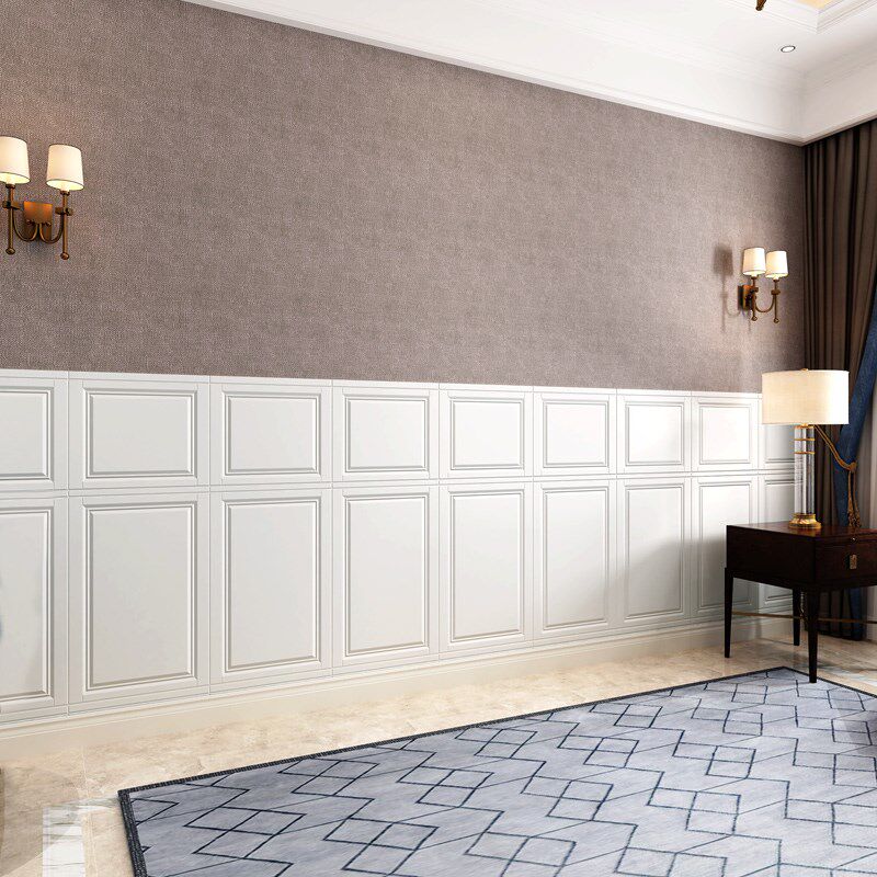 欧式防水3D立体墙贴墙裙贴纸自粘墙纸饭店墙围软包装饰防撞护墙板