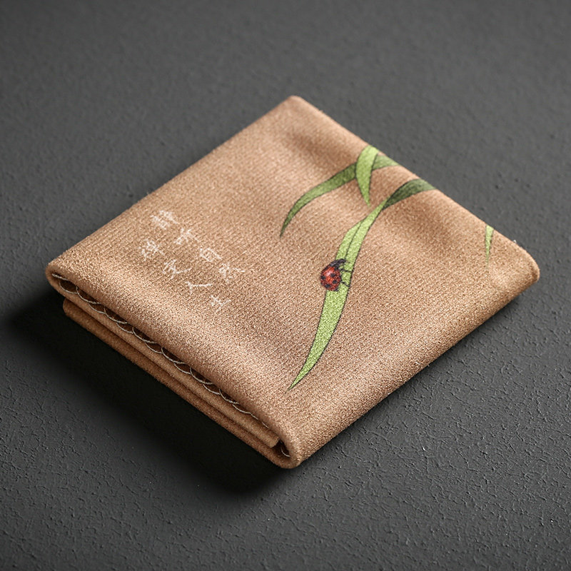 彩绘茶巾垫茶布吸水高档加厚茶席桌布茶盘茶几巾功夫茶具布小方巾