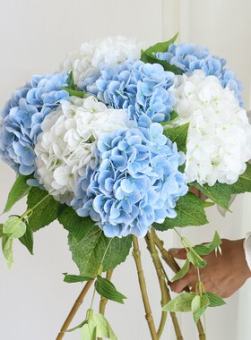 手感保湿绣球花仿真花客厅餐桌装饰干花插花高端逼真假花花束摆设