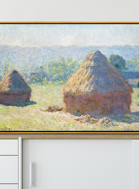 干草堆 莫奈印刷喷绘仿制油画客厅卧室风景挂画沙发背景墙装饰画