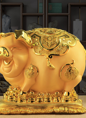 金猪存钱罐大象摆件金牛摆件储蓄罐开业礼品客厅电视柜装饰摆设