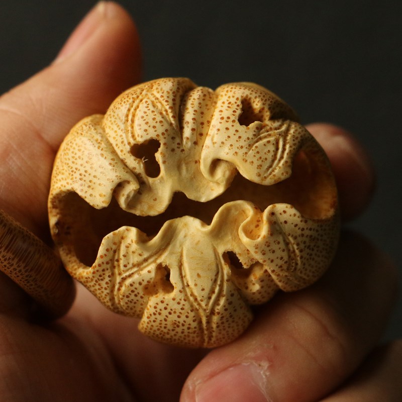 【铃铛】几十年满钉老竹根纯手工精工雕刻铃铛把件把玩竹雕工艺品