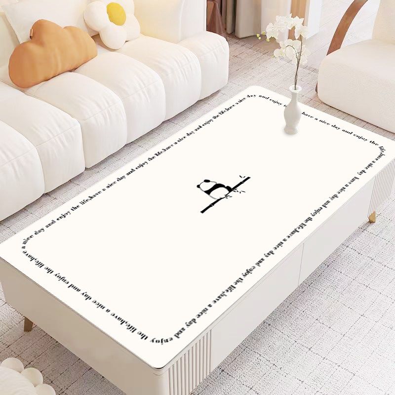 奶油风茶几桌垫高级感桌布防水防烫茶几布电视柜桌面保护垫茶几垫