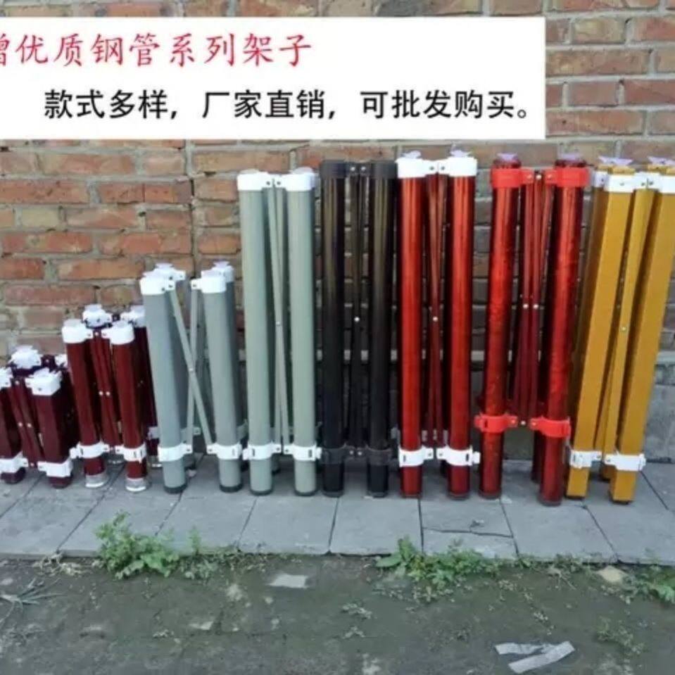 不锈钢桌子腿支架折叠桌便携桌腿办公金属可调节架子腿伸缩支架腿