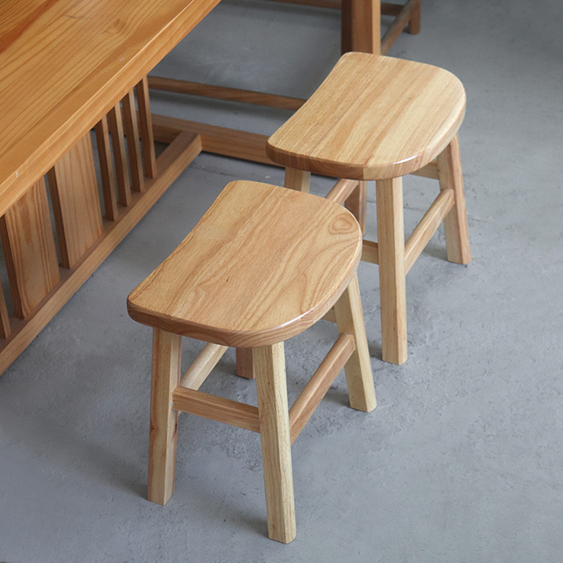 实木木家用餐凳现代简约圆凳创意原木椅子木头凳板凳