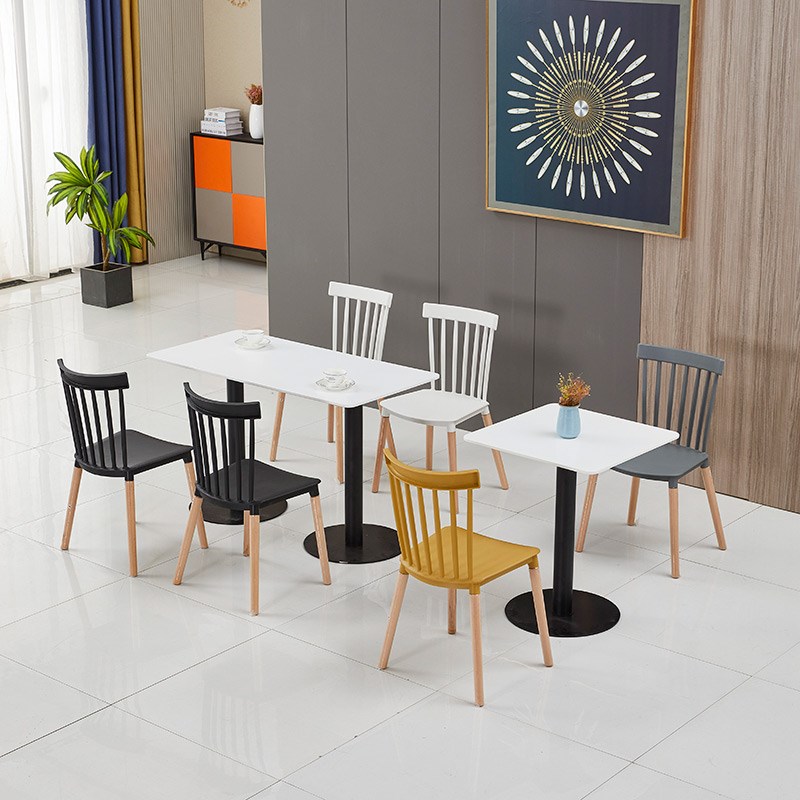 奶茶店甜品店桌椅咖啡厅清闲吧面馆快餐桌小吃汉堡店小圆方桌