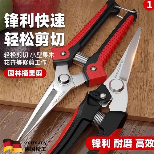 德国园艺剪刀修枝剪果树家用树枝修剪剪刀剪树修花园林专用加硬剪