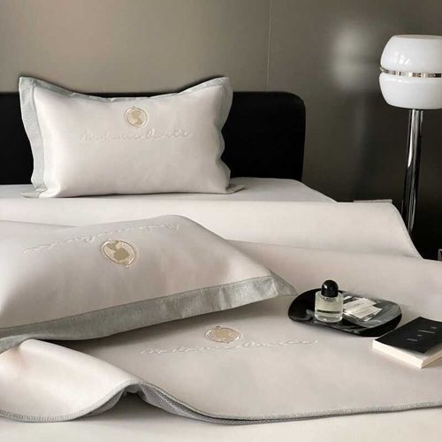 A类高端凉感夏季冰丝凉席三件套床笠款可水洗空调席子折叠高级感