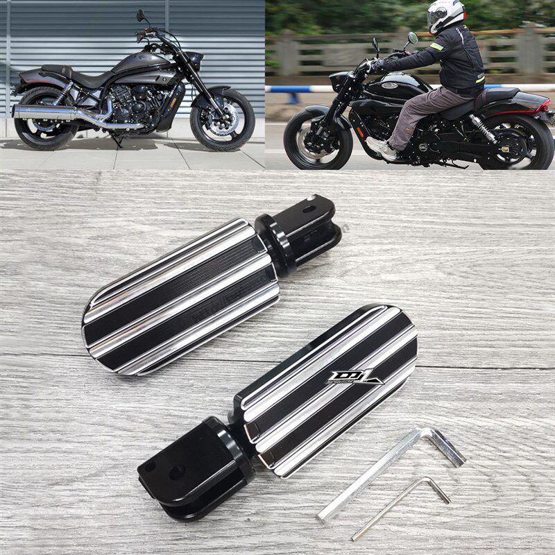 适用轻骑大韩骁胜 GV650巡风 改装驾驶员脚踏 前置脚踩板精工雕刻