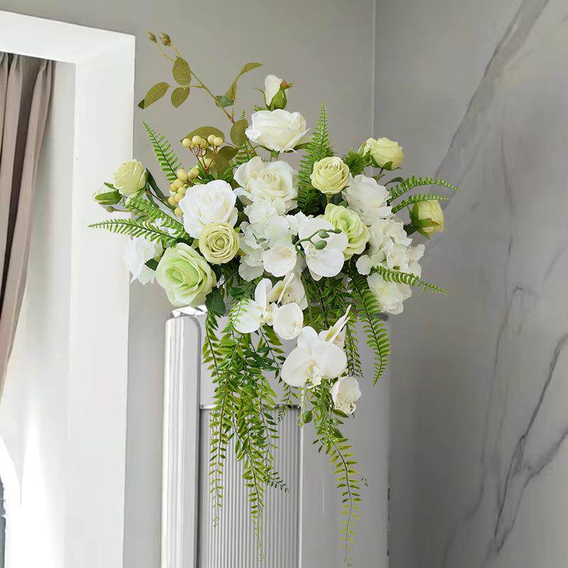 假花仿真花空调柜机冰箱顶装饰品摆件斗柜公司前台演讲台下垂桌花