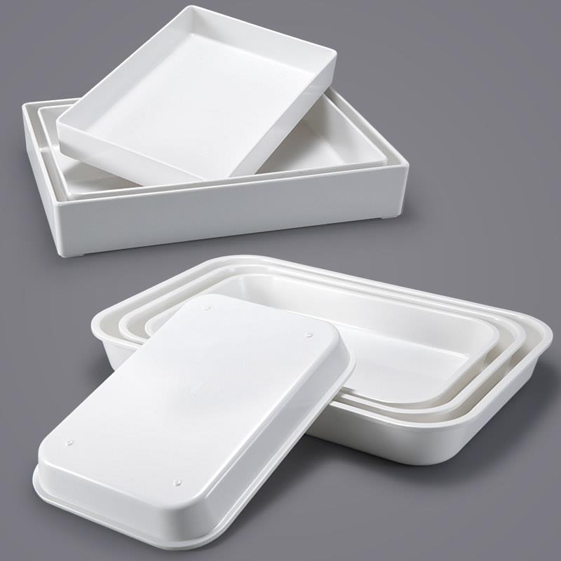 采购产品10块红烧蔬菜,红烧熟食冷盘,商业三聚氰胺托盘,矩形塑