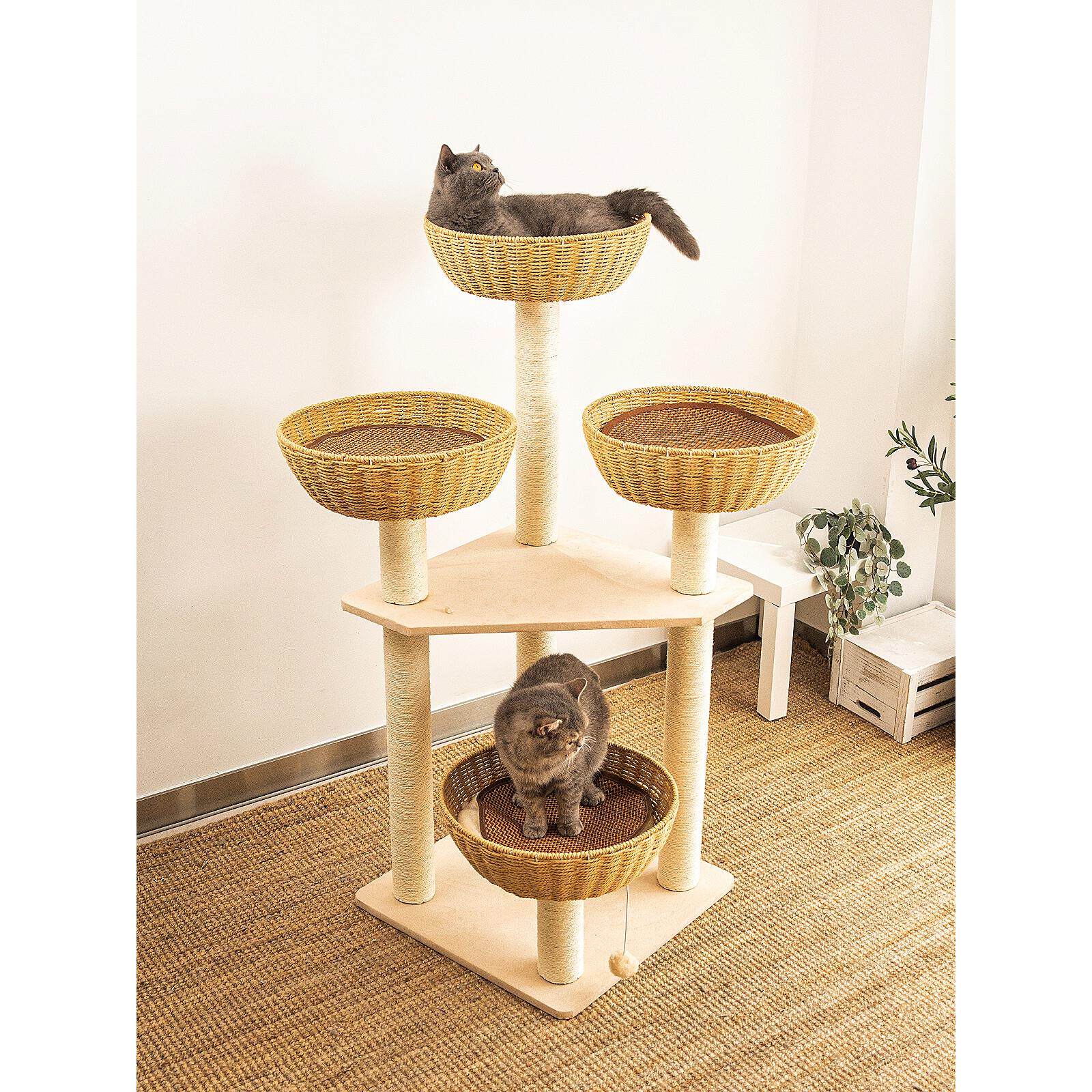 多猫家庭猫窝猫树一体化猫爬架爬藤木偶大猫胖猫多层剑麻编织