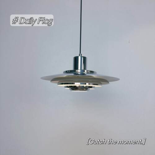 北欧简约餐厅吊灯PH376多层升降轨道铝材质吸吊两用LED灯具