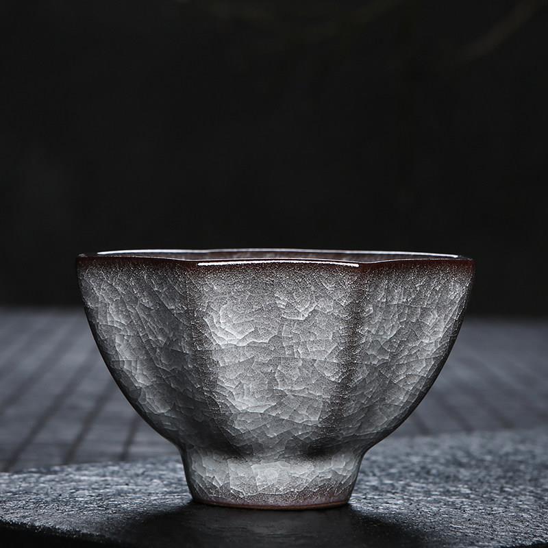 青瓷主人杯单杯茶杯手工茶具功夫杯高端哥窑冰裂纹开片品茗杯茶盏