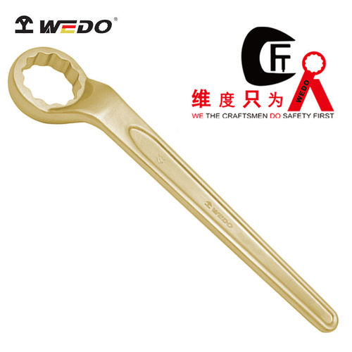 WEDO维度AL159A高颈单头梅花扳手防爆铝青铜工具