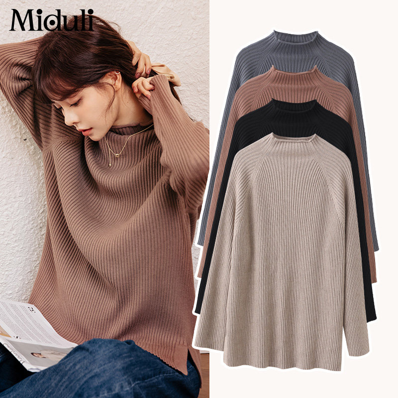 孕妇装冬装上衣秋冬孕妇毛衣女冬季内搭中长款宽松加厚针织打底衫