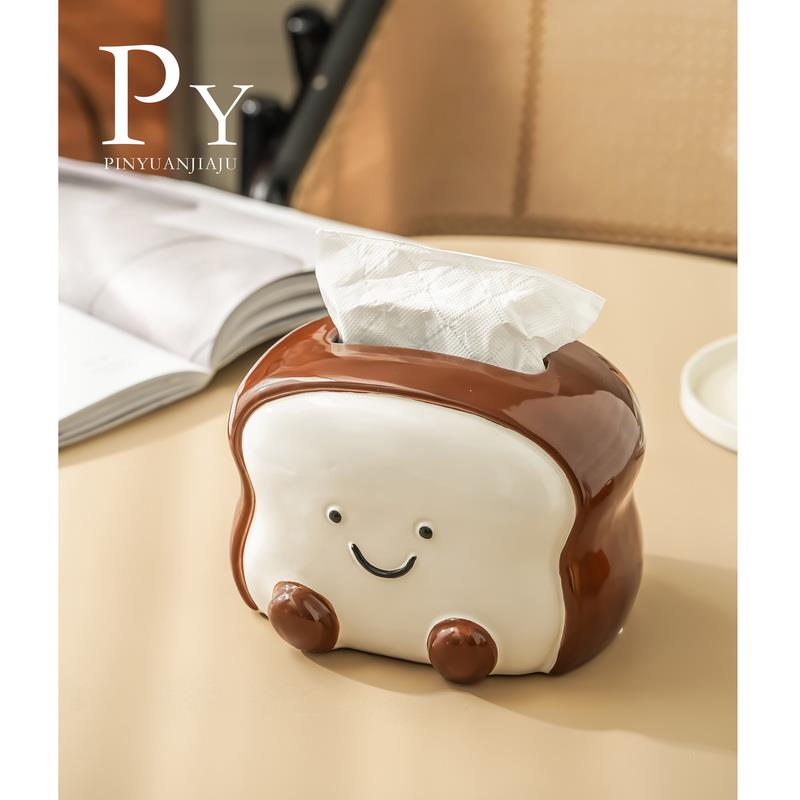 装可爱送弹簧高级卡通纸巾FAH盒家餐感用客厅茶几桌卧室陶瓷饰卫