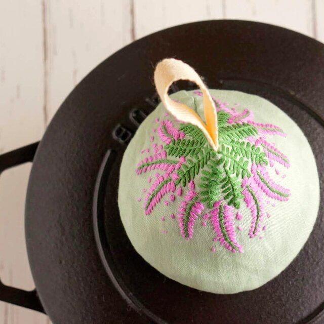 北欧花锅卉手PHM刺厨房隔布热三角帽日系锅绣盖锅耳朵加厚艺防烫