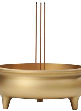 巅香炉纯黄铜ZD60096家用室内佛竹供香薰炉大明宣德炉紫供奉焚签