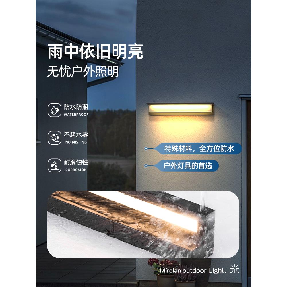 太阳能门头头灯入门户外墙灯防水园灯别墅庭74883口院门灯露台花