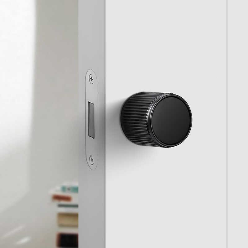 简圆球LMH形门锁卧室吸静音房内磁间门把手家极用生态简约室木门
