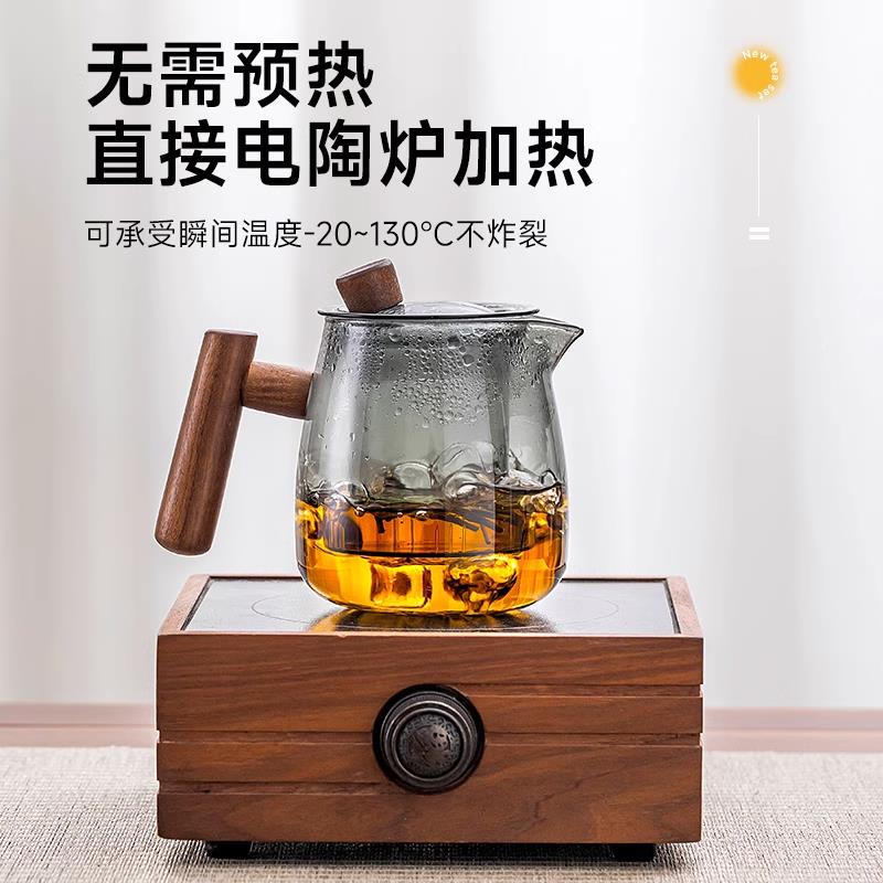 玻璃茶具套装202盘5款家用新个人高档夫茶杯茶办公功KC1259A-室会