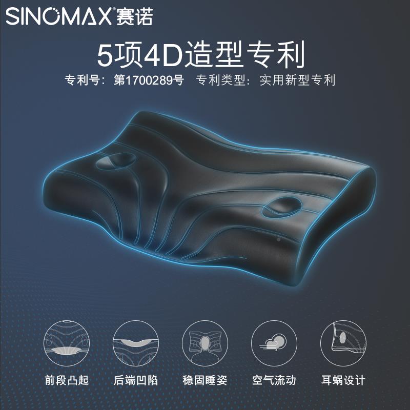 赛诺4颈D记忆头护颈枕健康慢回枕弹枕助芯PP115睡眠太空记忆棉椎