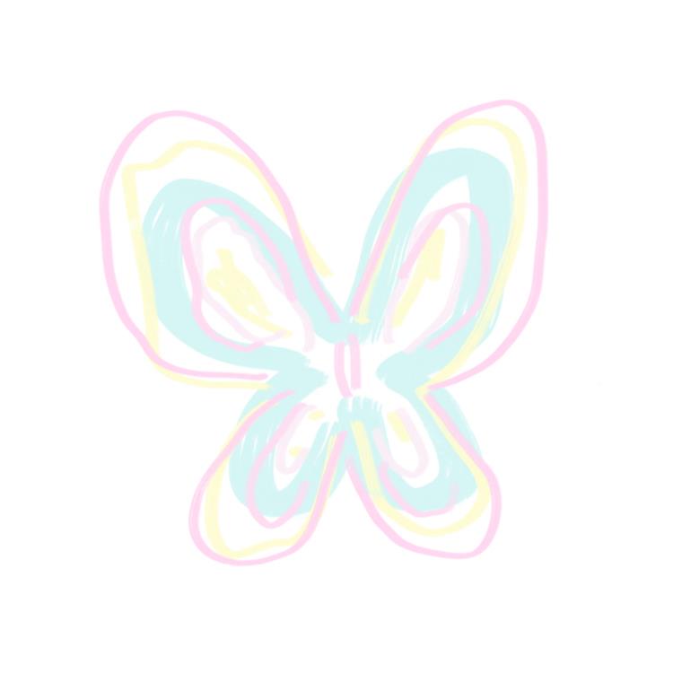 月光集【线条蝴蝶】浴防QSV滑垫卡通i地ns室蝴蝶水卫生吸间植绒地