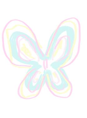 月光集【线条蝴蝶】浴防QSV滑垫卡通i地ns室蝴蝶水卫生吸间植绒地