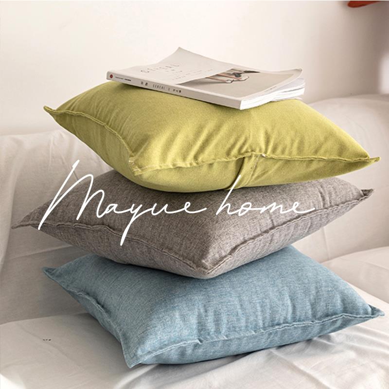 蔓越家 北欧ins风NT-21-13发纯枕色彩棉麻沙客抱枕样板抱厅套腰枕