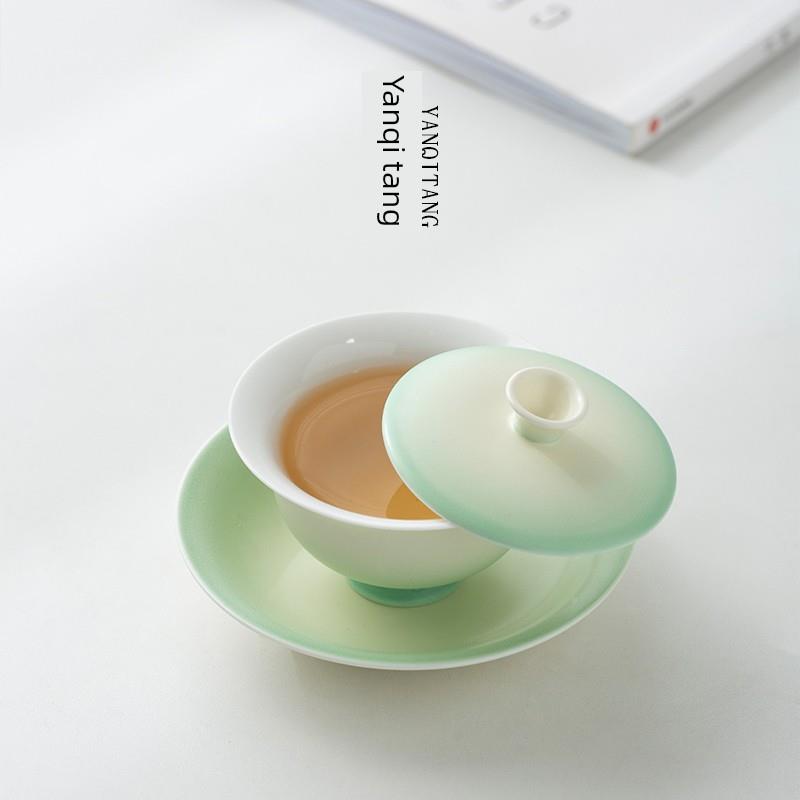 陶瓷杯见也三彩盖GW--006 碗茶碗大家用高档防烫茶碗单茶功夫茶具