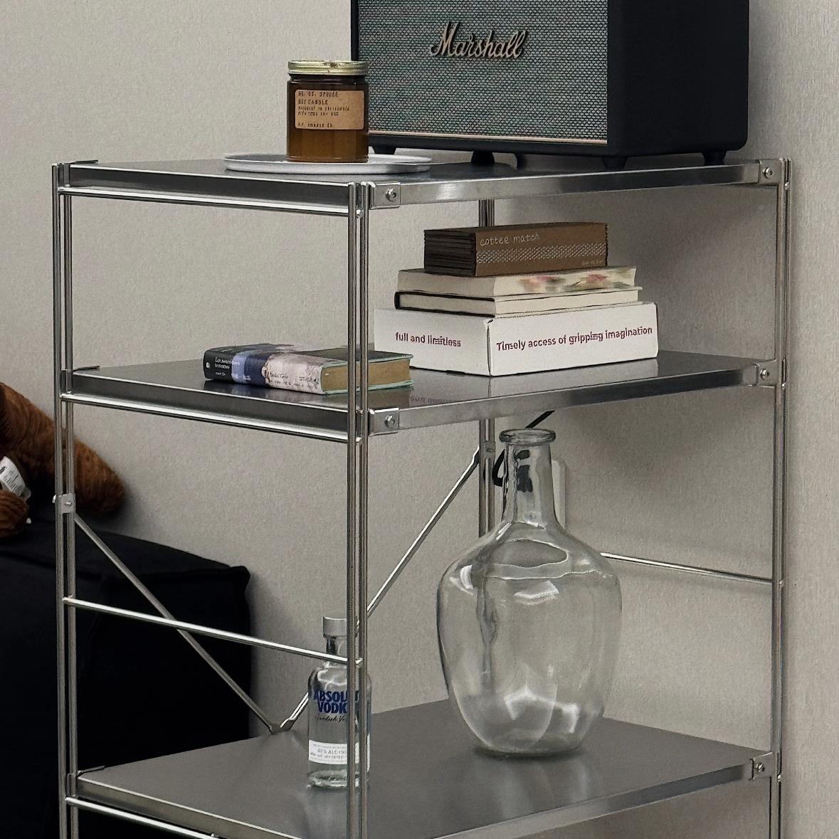 不锈钢日置物架客厅卧室式多层QG-40收物纳架房阳台储柜小厨货架