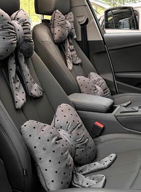 车头枕护颈BDHD-TZY枕载舒适座靠枕椅腰枕可爱车波点蝴蝶结女生车